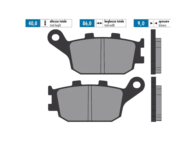 P174.0072 Pastiglie freno Polini Original Honda Forza 250, COD: P174.0072