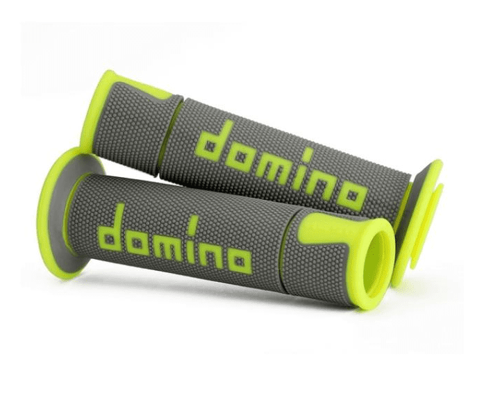 a45041c5052b7-0 coppia manopole domino grigio/giallo fluo road-racing