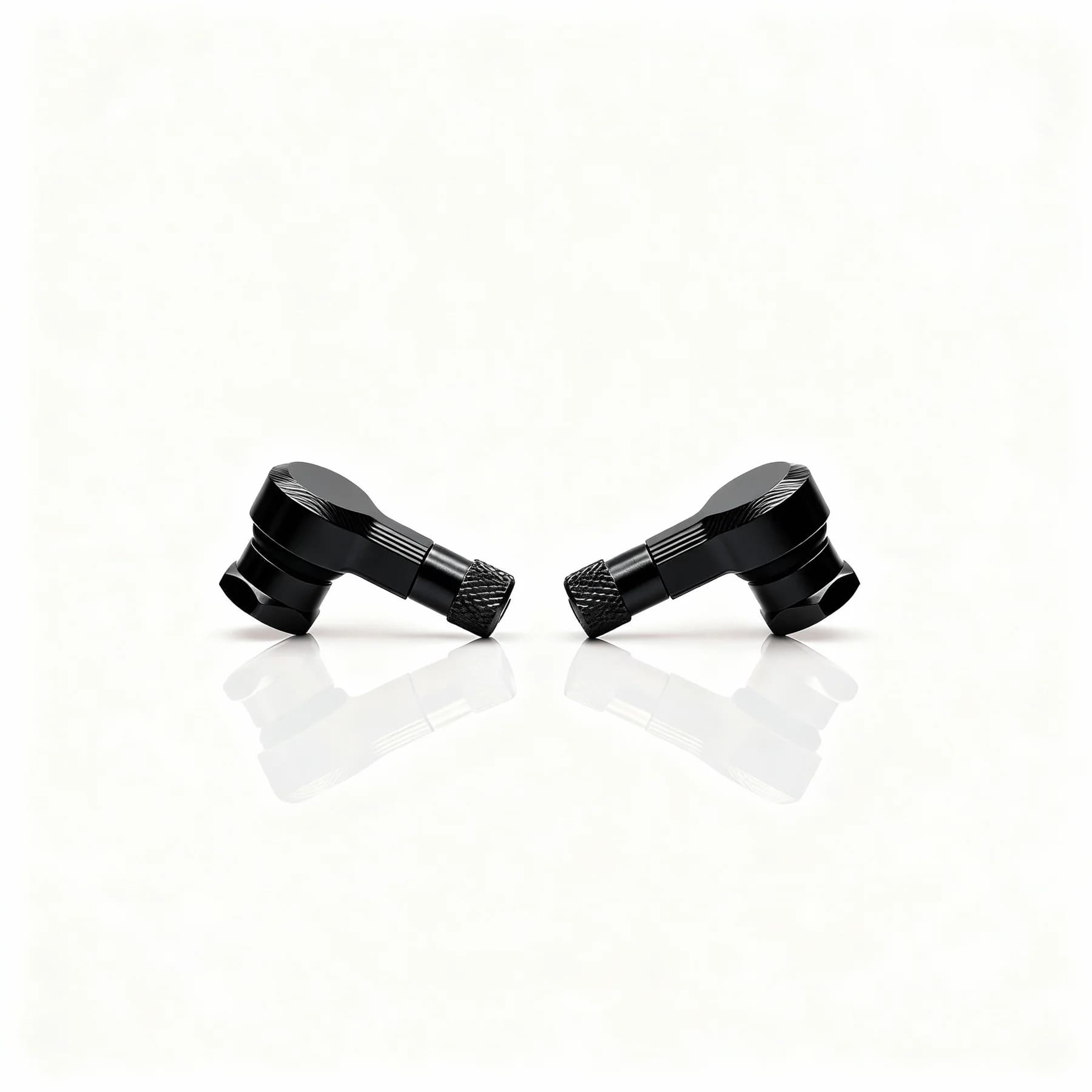 RPG Valvole Gomme CNC 90° in Alluminio Anodizzato – Set 2 Pezzi Universale per Cerchi Scooter (foro 11,3 mm)