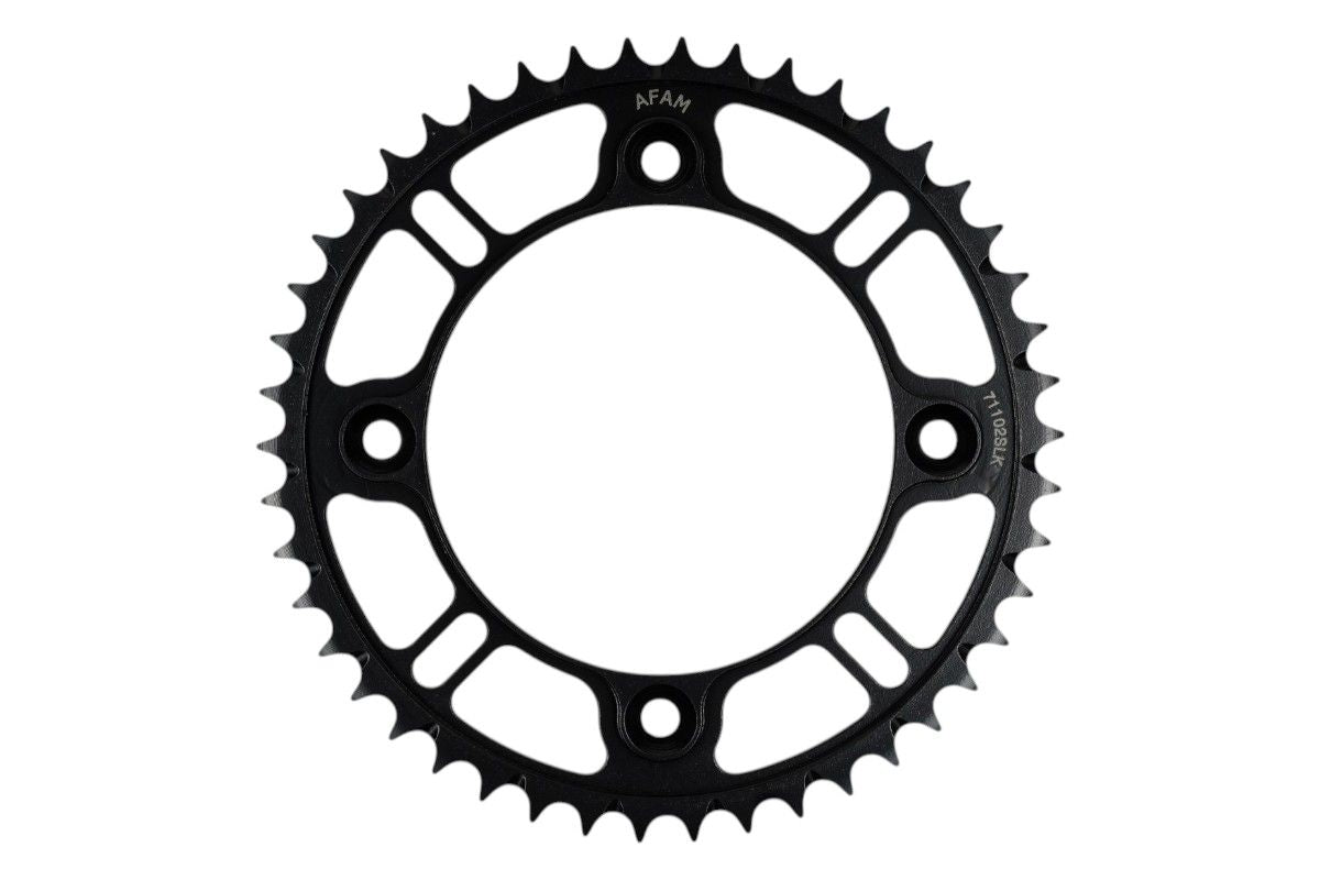 A71102S.49 Corona AFAM SLK acciaio autopulente nero - 49 denti - GASGAS HUSQVARNA KTM 85
