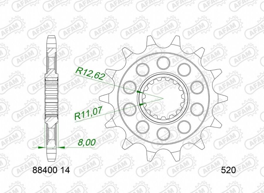 A88400.14 Pignone AFAM - 14 denti - TRIUMPH TF 250-X