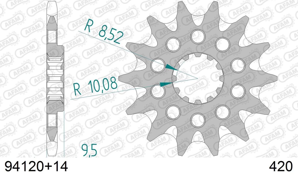 A94120.14SC Pignone AFAM autopulente - 14 denti - GASGAS HUSQVARNA KTM 60/65