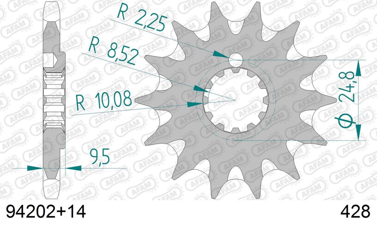 A94202.14SC Pignone AFAM autopulente - 14 denti - GASGAS HUSQVARNA KTM 85