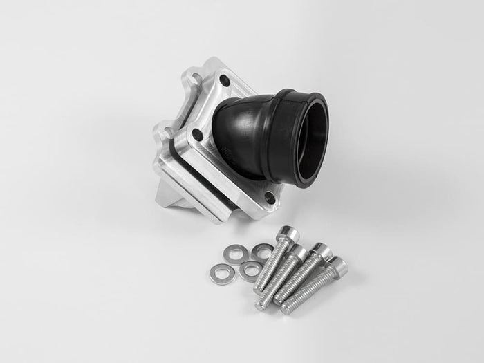 Alimentazione parz. 8.1-K4 per 70cc, collettore orientabile e guidaflussi per carburatore Ø30mm, carter 8.1 versione Piaggio.