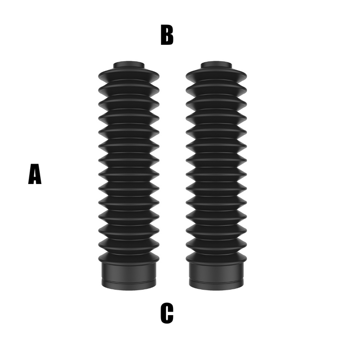 AP1720N Soffietti per forcelle ø28/55 - lunghezza 215 mm - nero
