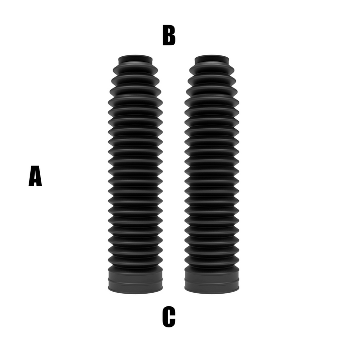 AP1722N Soffietti per forcelle ø32/60 - lunghezza 250 mm - nero
