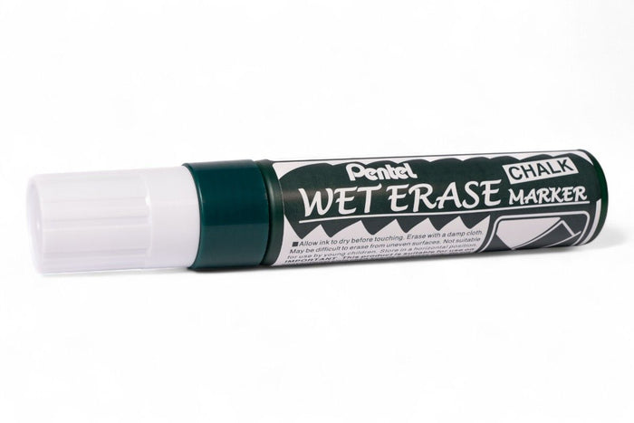 AV3403B Marcatore cancellabile Wet Erase per lavagne - Punta a scalpello "Jumbo" da 10-15mm - Bianco