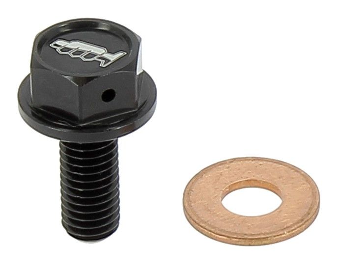 AV3440N Tappo drenaggio olio con inserto magnetico M8 x 20mm passo 1,25 - HONDA SUZUKI - Nero