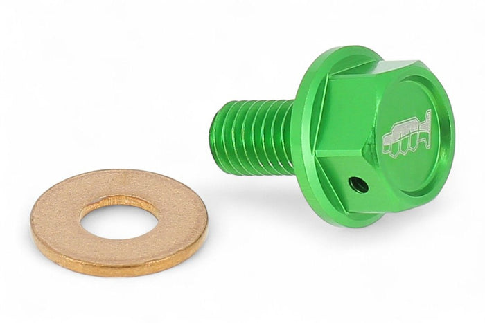 AV3448V Tappo drenaggio olio con inserto magnetico M8 x 15mm passo 1,25 - KAWASAKI - Verde