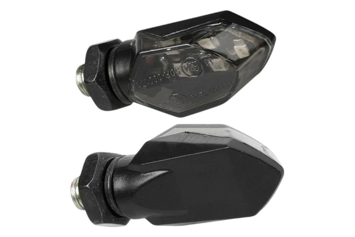 AV3513 Indicatori di direzione omologati ECE - lente fumé - luce LED arancione - lunghezza 35mm