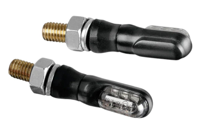 AV3514 Indicatori di direzione omologati ECE - lente fumé - luce LED arancione - lunghezza 35mm
