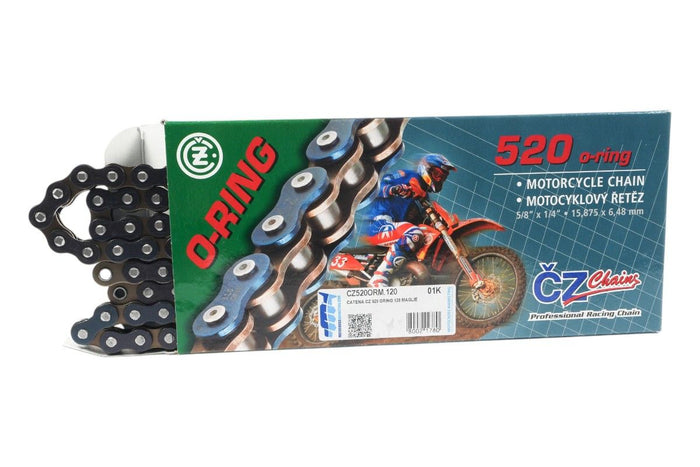 CZ520ORM.120 Catena CZ 520 - 120 maglie - Nero - con O-ring