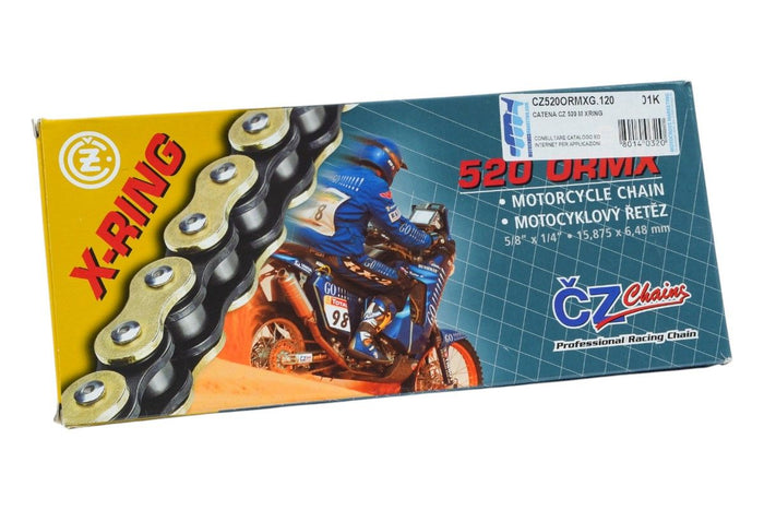 CZ520ORMXG.120 Catena CZ 520 M - 120 maglie - Oro - con X-ring