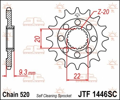 JTF1446.13SC Pignone JT - 13 denti - KX 250 F