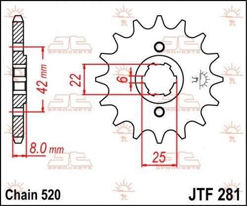 JTF281.14 Pignone JT - 14 denti - HONDA