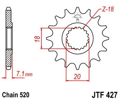 JTF427.13SC Pignone JT - 13 denti - SUZUKI