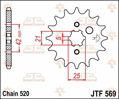 JTF569.12 Pignone JT - 12 denti - KAWASAKI YAMAHA