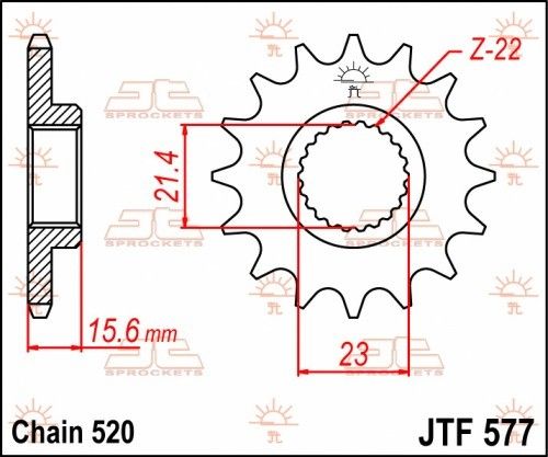 JTF577.14 Pignone JT - 14 denti - YAMAHA