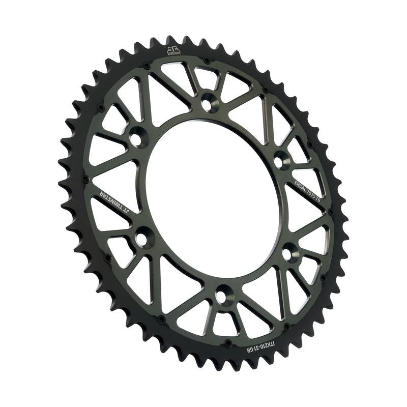 JTX210.51GR Corona JT TWINSTAR bi-metallo grigio - 51 denti - HONDA