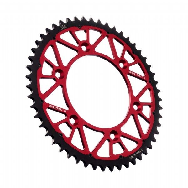 JTX210.51R Corona JT TWINSTAR bi-metallo rosso - 51 denti - HONDA