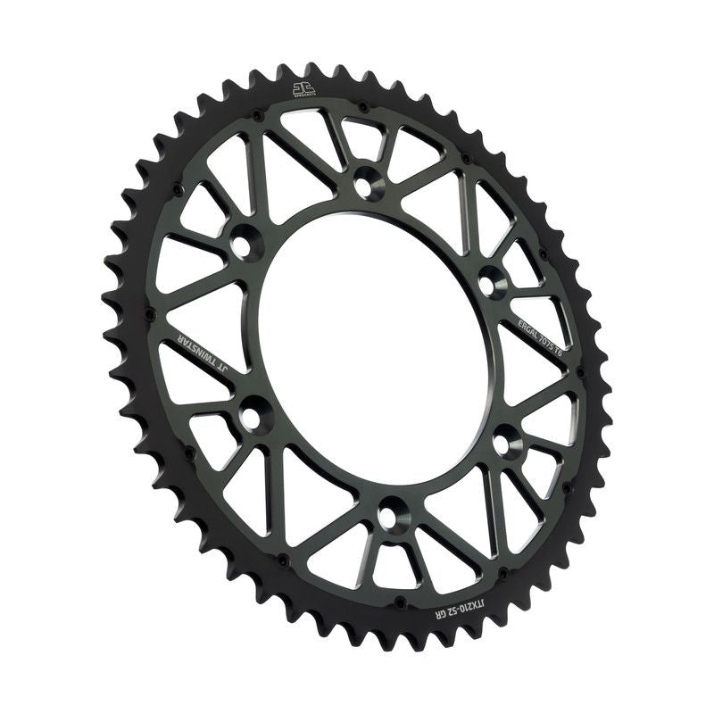 JTX210.52GR Corona JT TWINSTAR bi-metallo grigio - 52 denti - HONDA