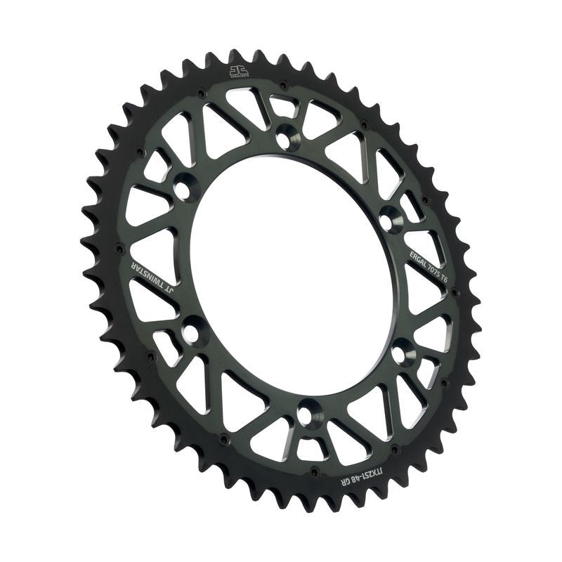 JTX251.48GR Corona JT TWINSTAR bi-metallo grigio - 48 denti - FANTIC YAMAHA