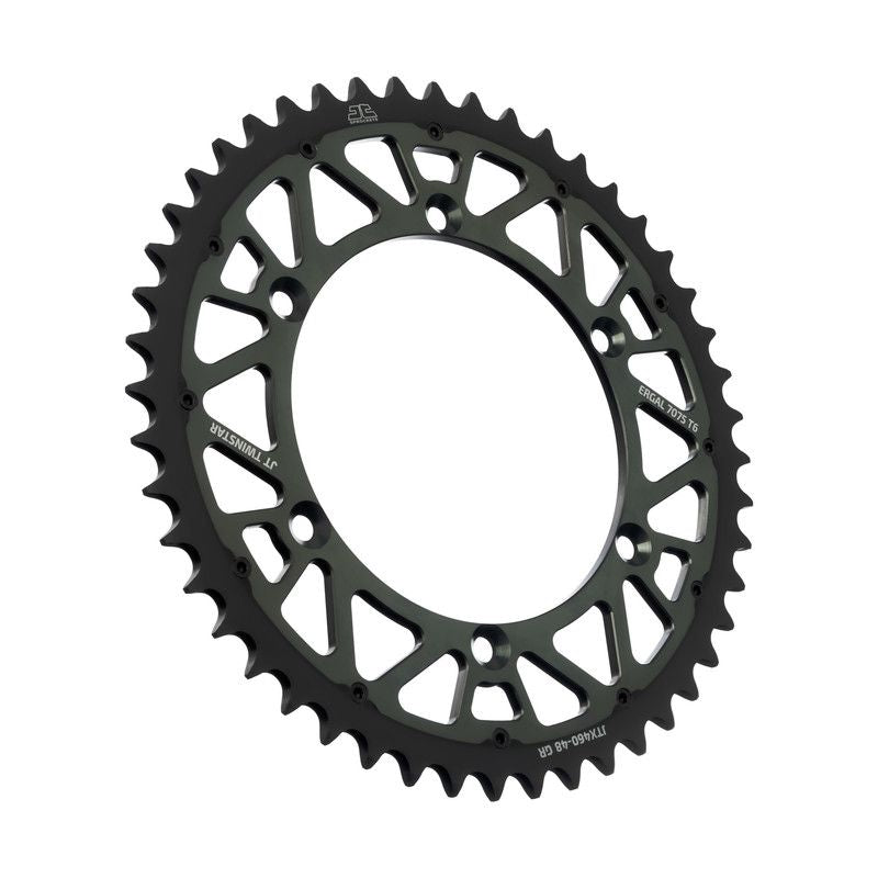 JTX460.48GR Corona JT TWINSTAR bi-metallo grigio - 48 denti - KAWASAKI SUZUKI