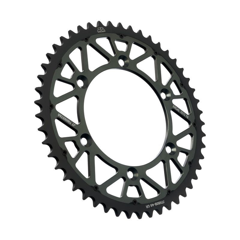 JTX808.49GR Corona JT TWINSTAR bi-metallo grigio - 49 denti - SUZUKI