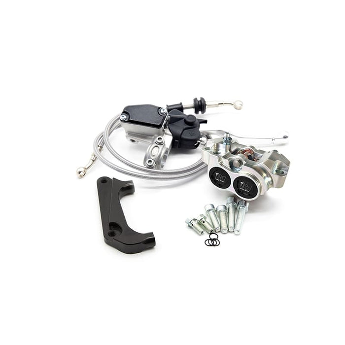 Kit freno ant. comp. 8.1 con pinza New Era per forcelle F32 Paioli Malossi : colore_pinza - nero