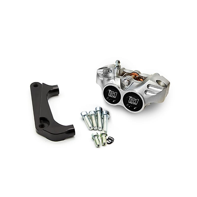 Kit freno ant. parz. 8.1 con pinza New Era per Forcelle F36 F37 Paioli Malossi : colore_pinza - nero