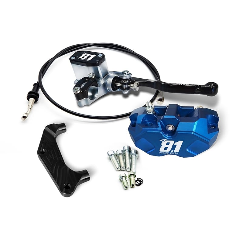 Kit freno ant. rad. comp. 8.1 con MC-11 + pinza Hurricane per forcelle Malossi Paioli F36/37 : colore_pinza - blu