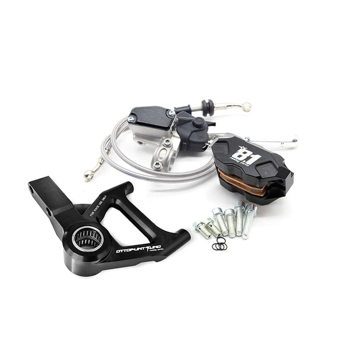 Kit freno ant. rad. comp. 8.1 con pinza Hurricane per Zip SP/Vespa : colore_pinza - nero, colore_supporto - nero