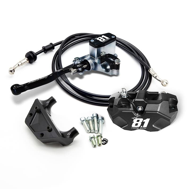 Kit freno post. comp. 8.1 con MC-11 + pinza Hurricane tamburo-disco per Jog R/Aerox/Nitro/Phantom/Booster. : colore_pinza - nero