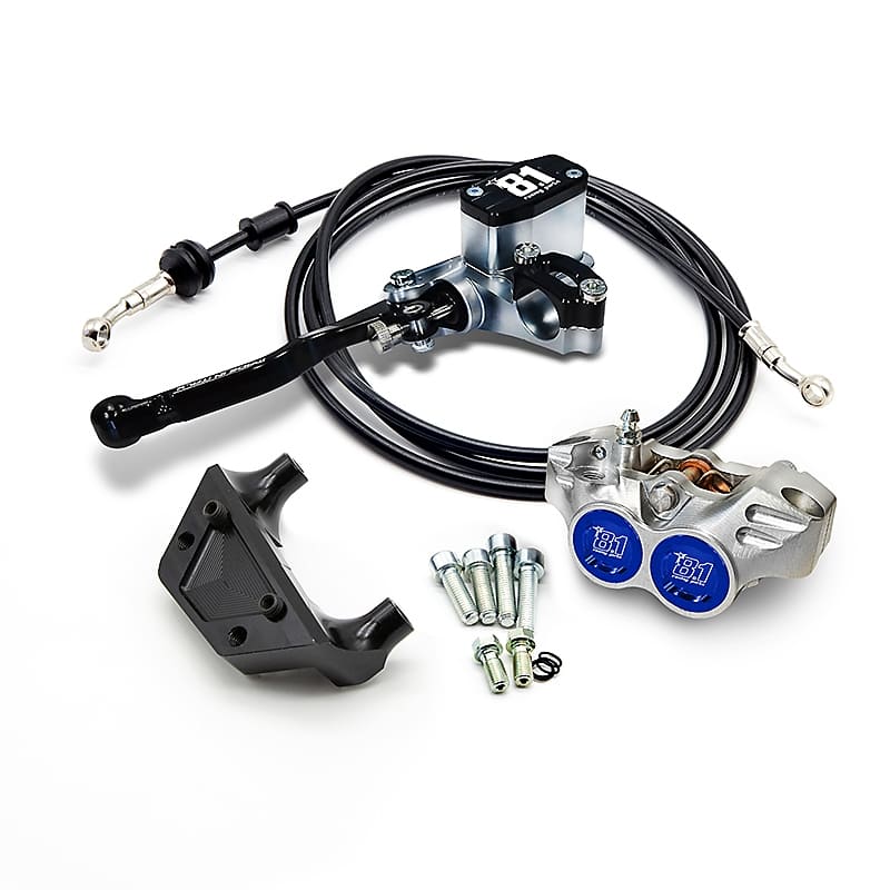 Kit freno post. comp. 8.1 con MC-11 + pinza New Era tamburo-disco Jog R/Aerox/Nitro/Phantom /Booster : colore_pinza - blu