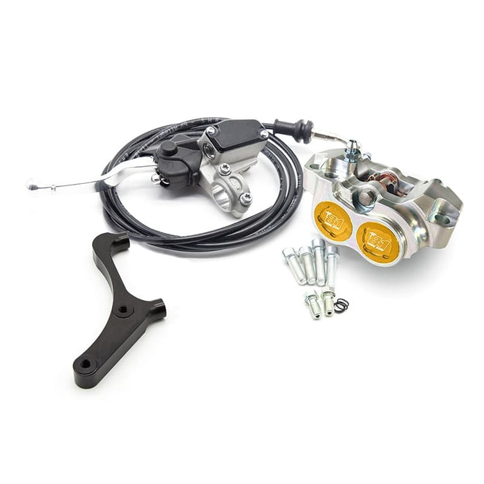 Kit freno post. comp. 8.1 con pinza New Era per Runner 125-180 : colore_pinza - giallo