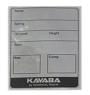 KYBLABEL Etichette adesive KYB per taratura (10 pezzi)