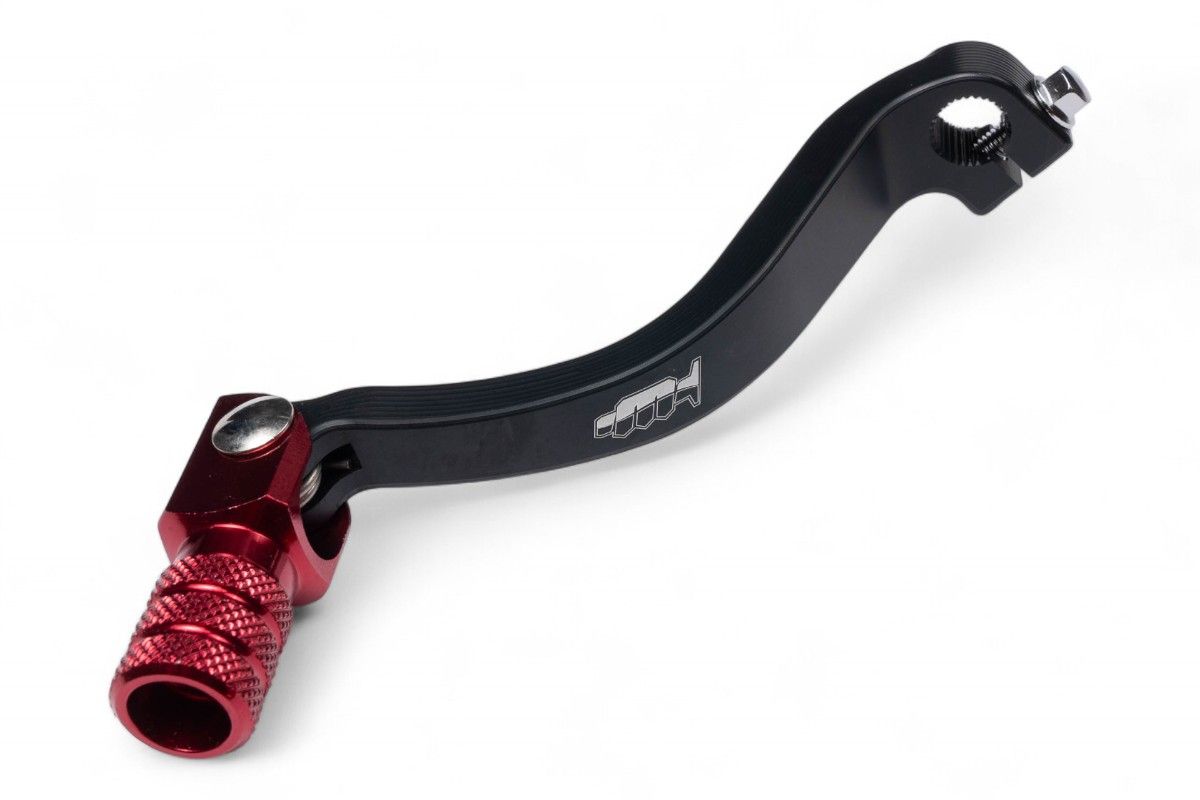 LCP4371R Leva cambio in alluminio CNC CRF 250 R 10-17 - corpo nero, puntale rosso