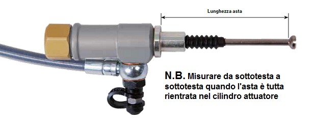 MG0120657 Cilindro attuatore MAGURA Hymec 167 e 163 - Lunghezza asta 90mm