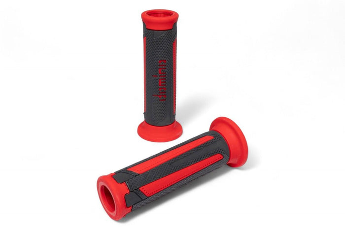 MN1673 Manopole DOMINO Strada/Scooter A350 - Antracite/rosso