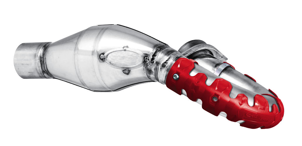 P8483800004 Protezione collettori Armadillo POLISPORT - Versione lunga 40cm - Rosso