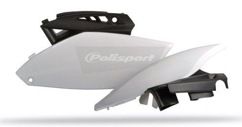P8605600001 Portanumeri laterali con protezione calore YAMAHA nero/bianco