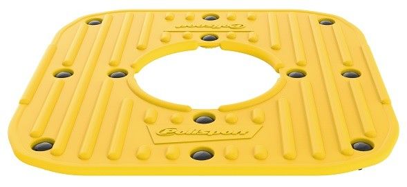 P8985900005 Pianale in gomma con clips di montaggio per POLISPORT Track Stand - Giallo