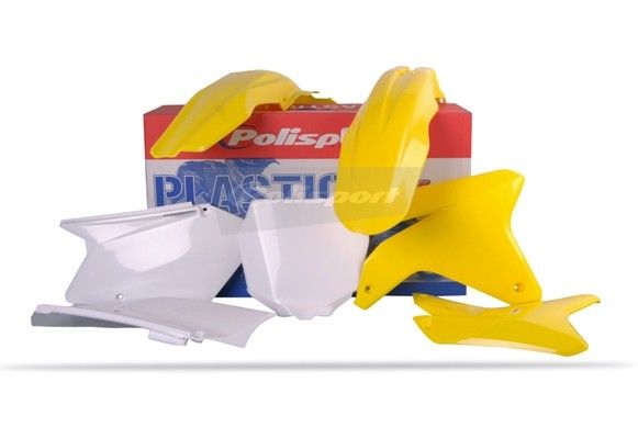 P90097 Kit plastiche SUZUKI Giallo rm01/Bianco