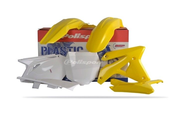 P90124 Kit plastiche SUZUKI Giallo rm01/Bianco