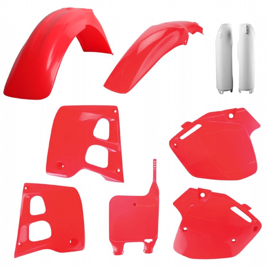 P91327 Kit plastiche HONDA Rosso fluo/Bianco