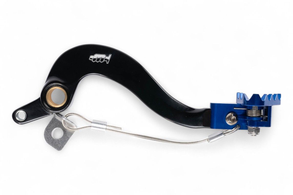 PDS917B Pedale freno forgiato nero con puntale snodato CNC blu YAMAHA