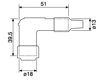 PNGKLB05E Pipetta copricandela NGK LB05E - In resina fenolica, 14mm