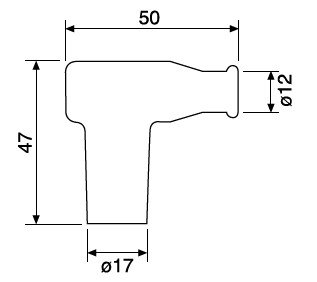 PNGKTB05EM Pipetta copricandela NGK TB05EM - In gomma siliconica, 14mm