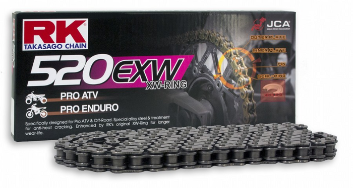 RK520EXW120N Catena RK 520 EXW - 120 maglie - Nero - con XW-ring