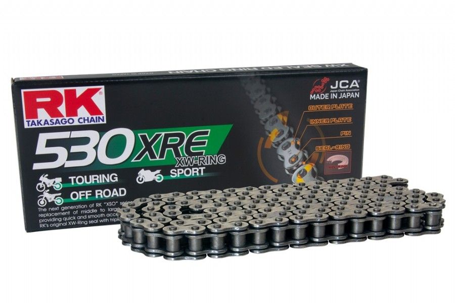 RK530XRE120N Catena RK 530 XRE - 120 maglie - Nero - con XW-ring